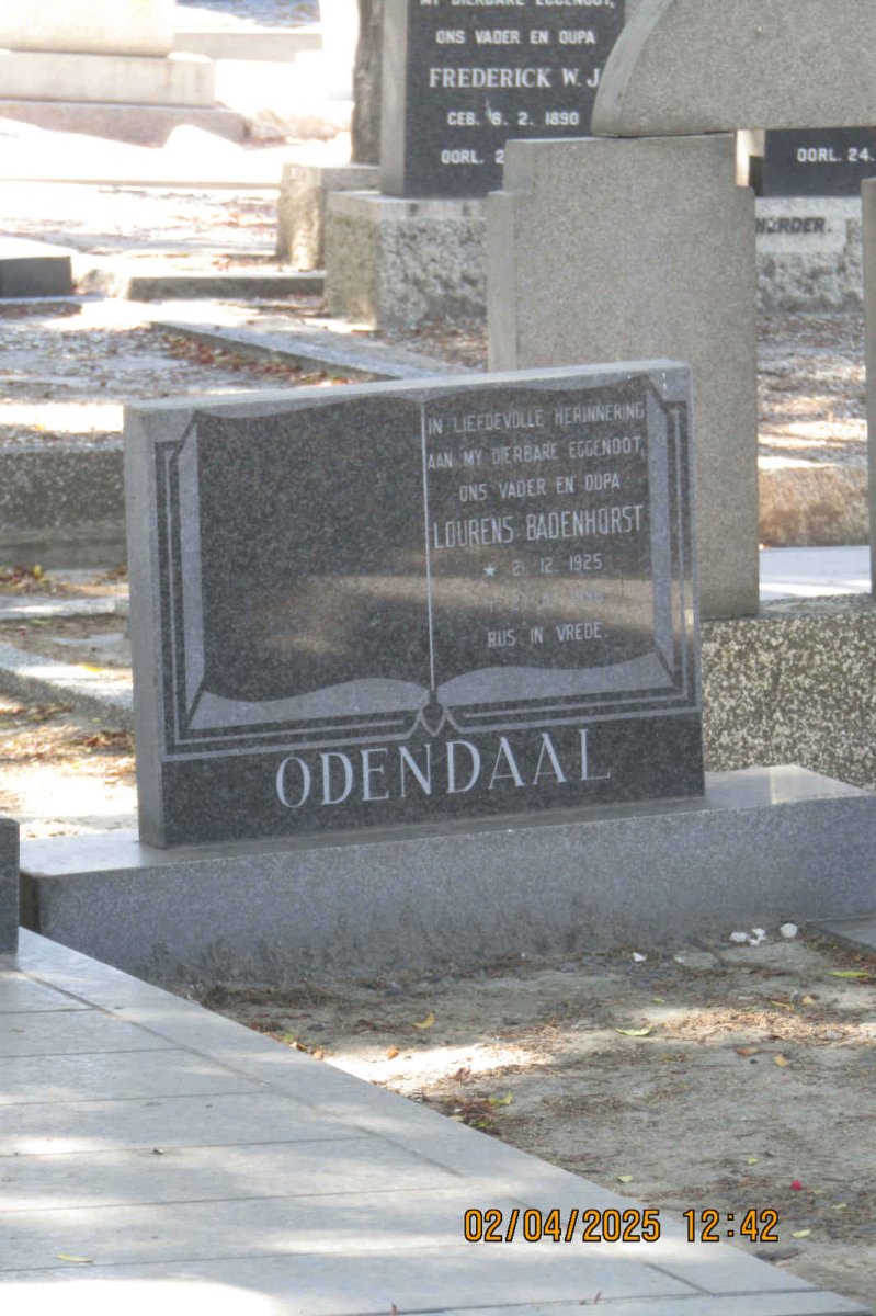 ODENDAAL Lourens Badenhorst 1925-