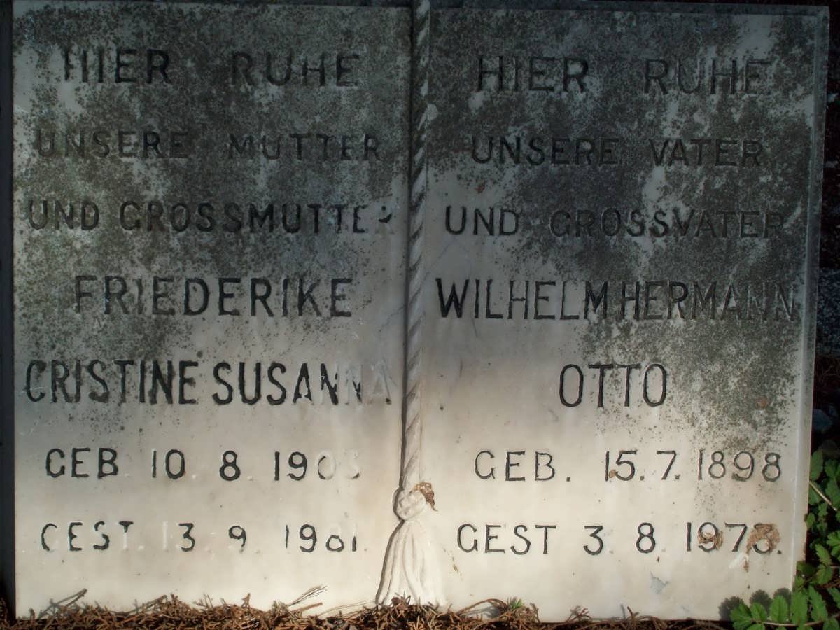 OTTO Wilhelm Hermann 1898-1973 &amp; Friederike Cristine Susanna 1903-1981