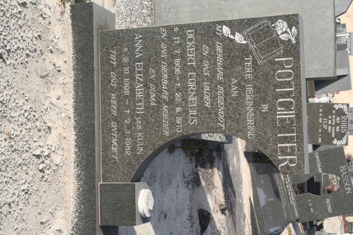 POTGIETER Ockert Cornelius 1906-1973 &amp; Anna Elizabeth KUUN 1909-1982
