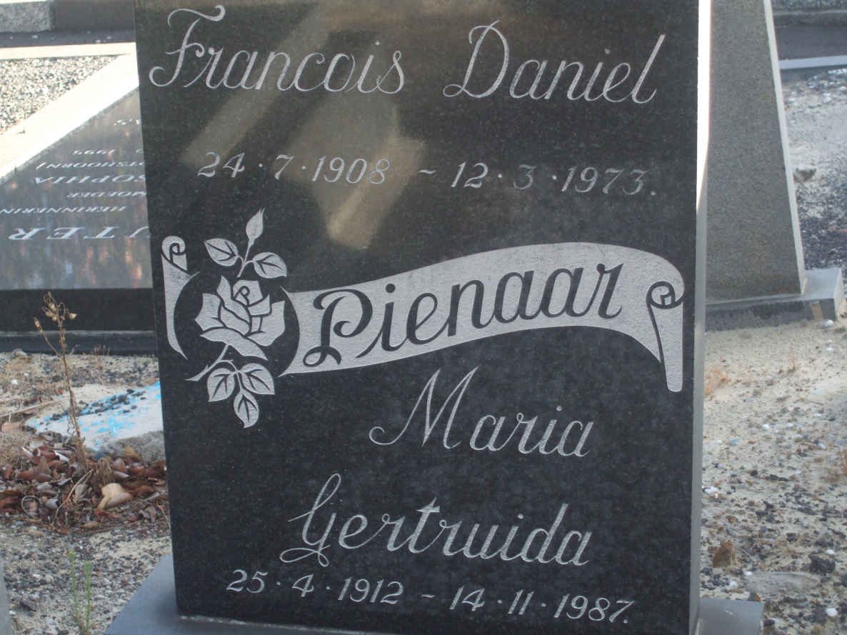 PIENAAR Francois Daniel 1908-1973 &amp; Maria Gertruida 1912-1987