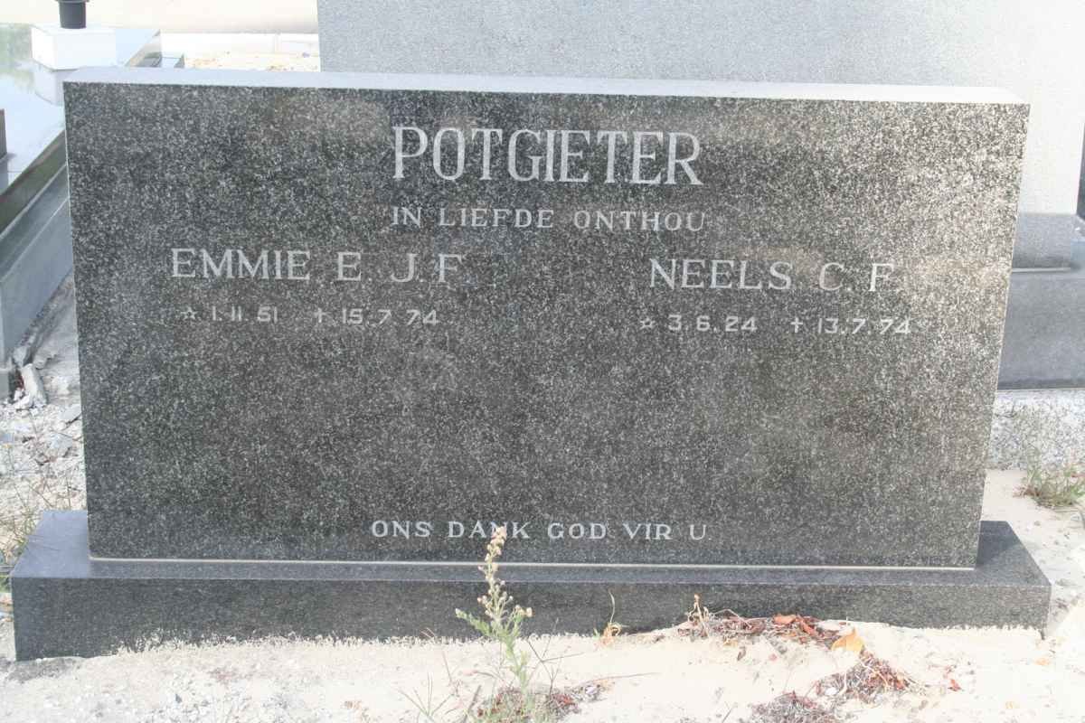 POTGIETER C.F. 1924-1974 &amp; E.J.F. 1951-1974