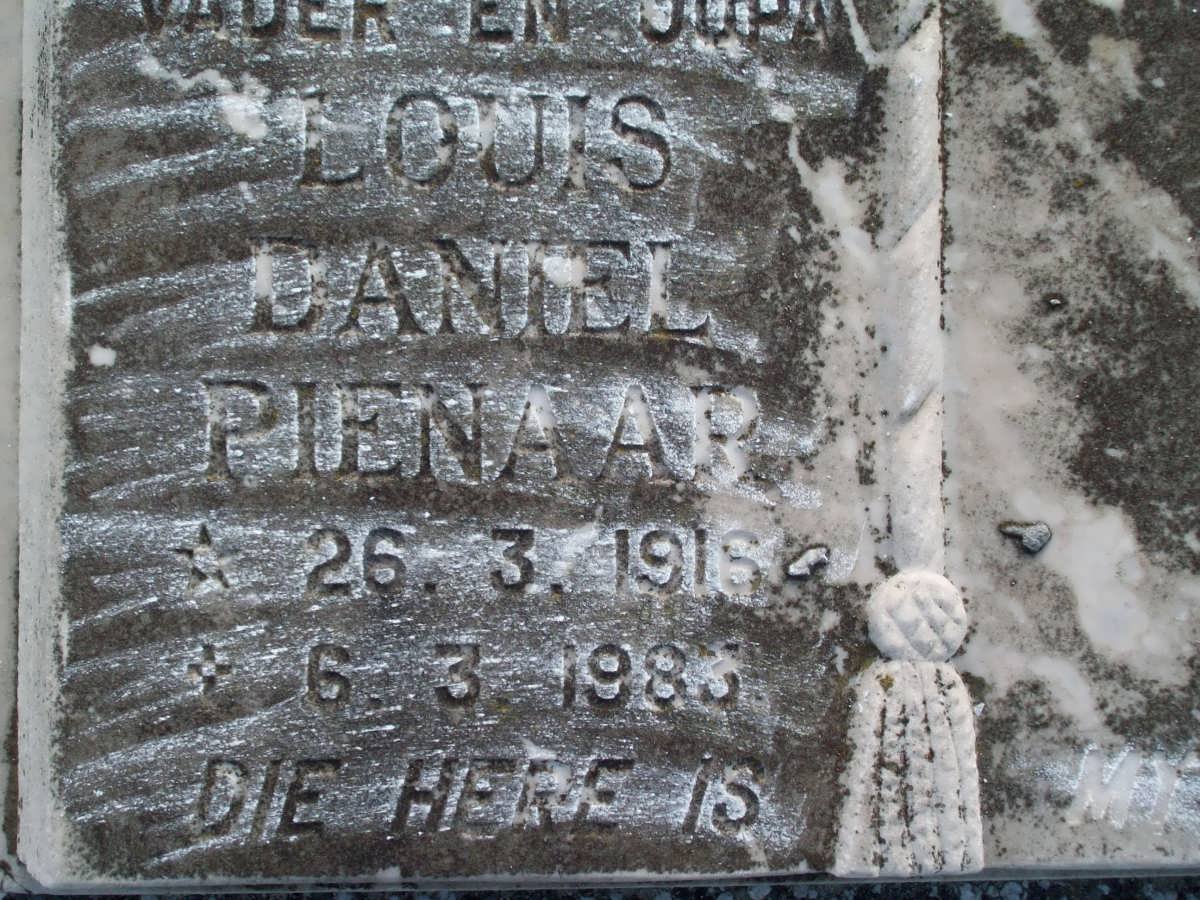 PIENAAR Louis Daniel 1916-1983