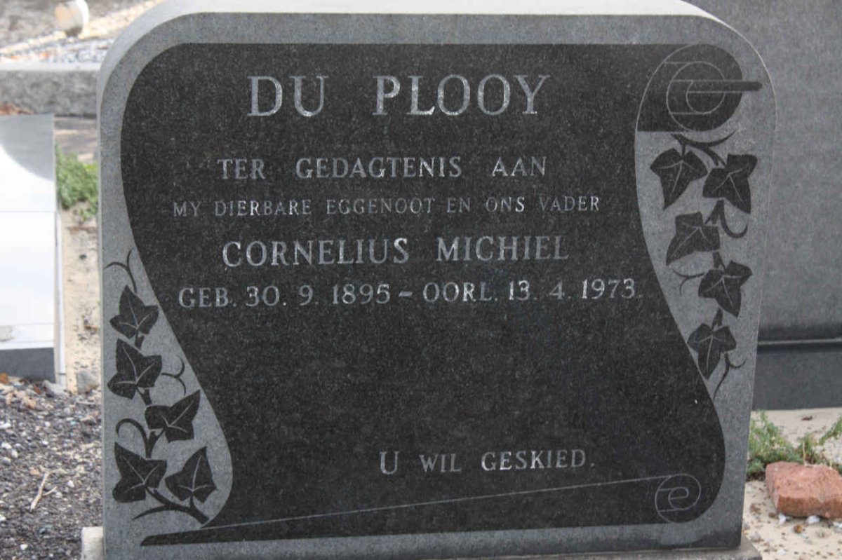 PLOOY Cornelius Michiel, du 1895-1973