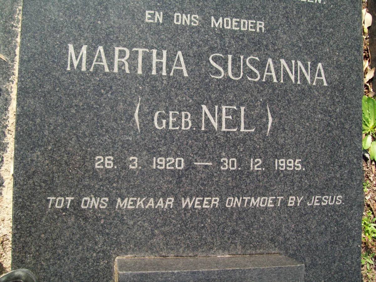 POTGIETER Martha Susanna nee NEL 1920-1995
