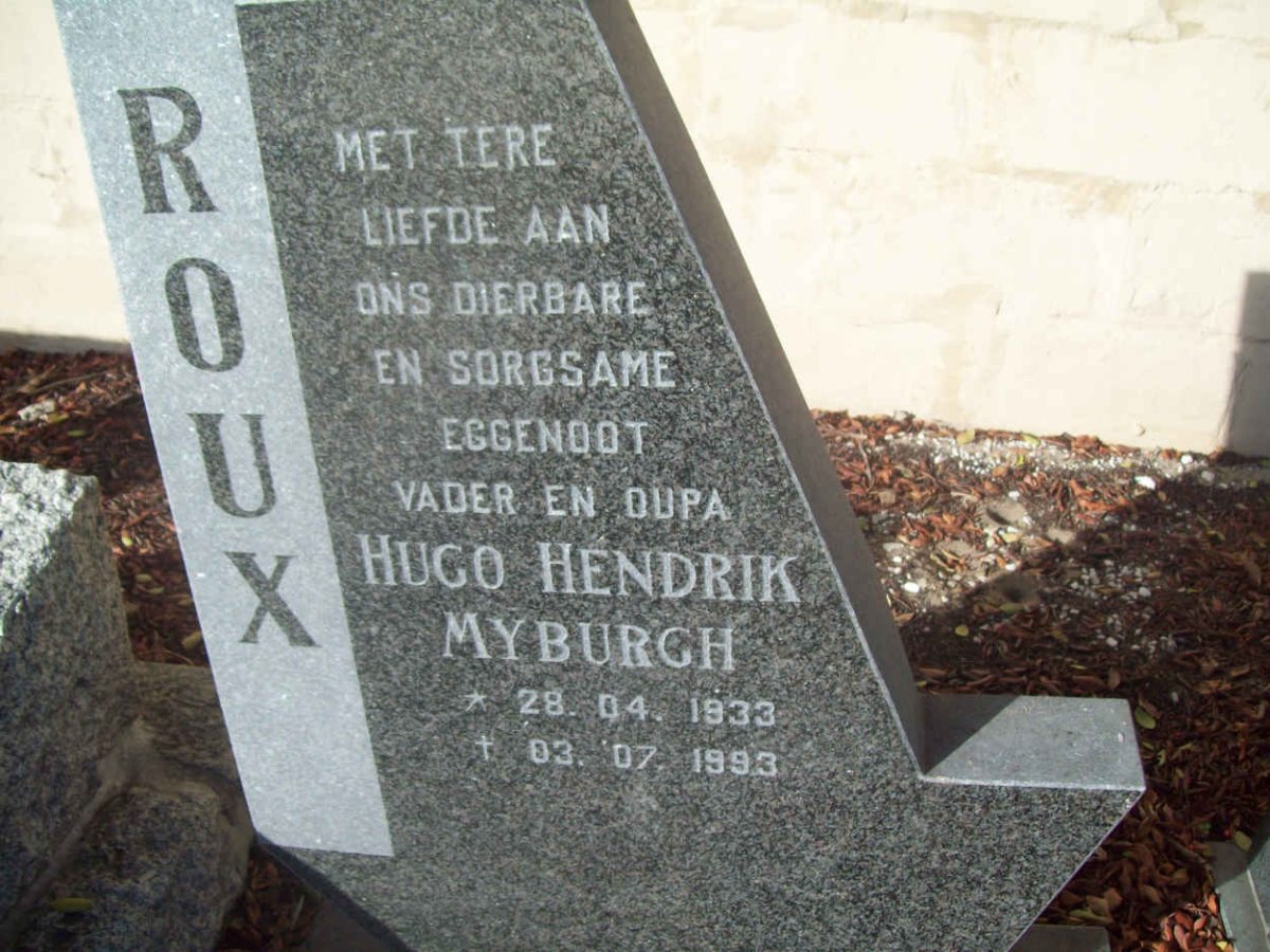ROUX Hugo Hendrik Myburgh 1933-1993