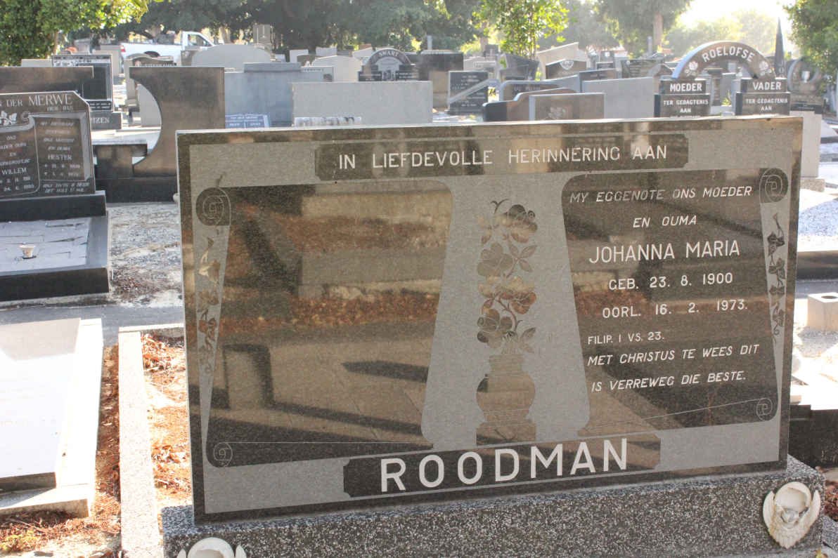 ROODMAN Johanna Maria 1900-1973