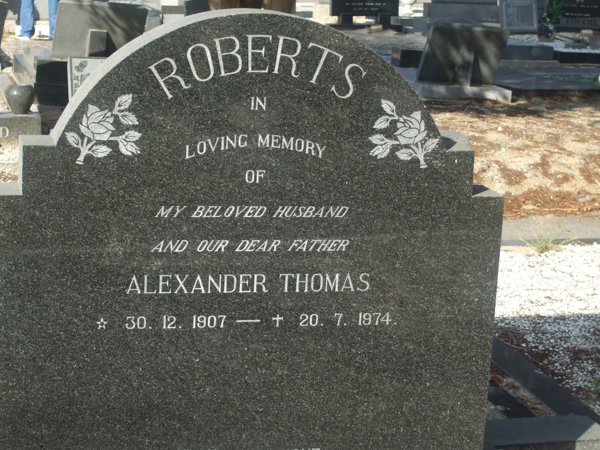 ROBERTS Alexander Thomas 1907-1974