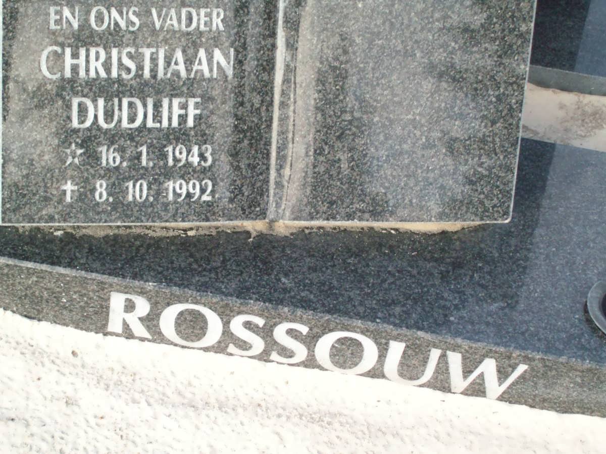 ROSSOUW Christiaan Dudliff 1943-1992