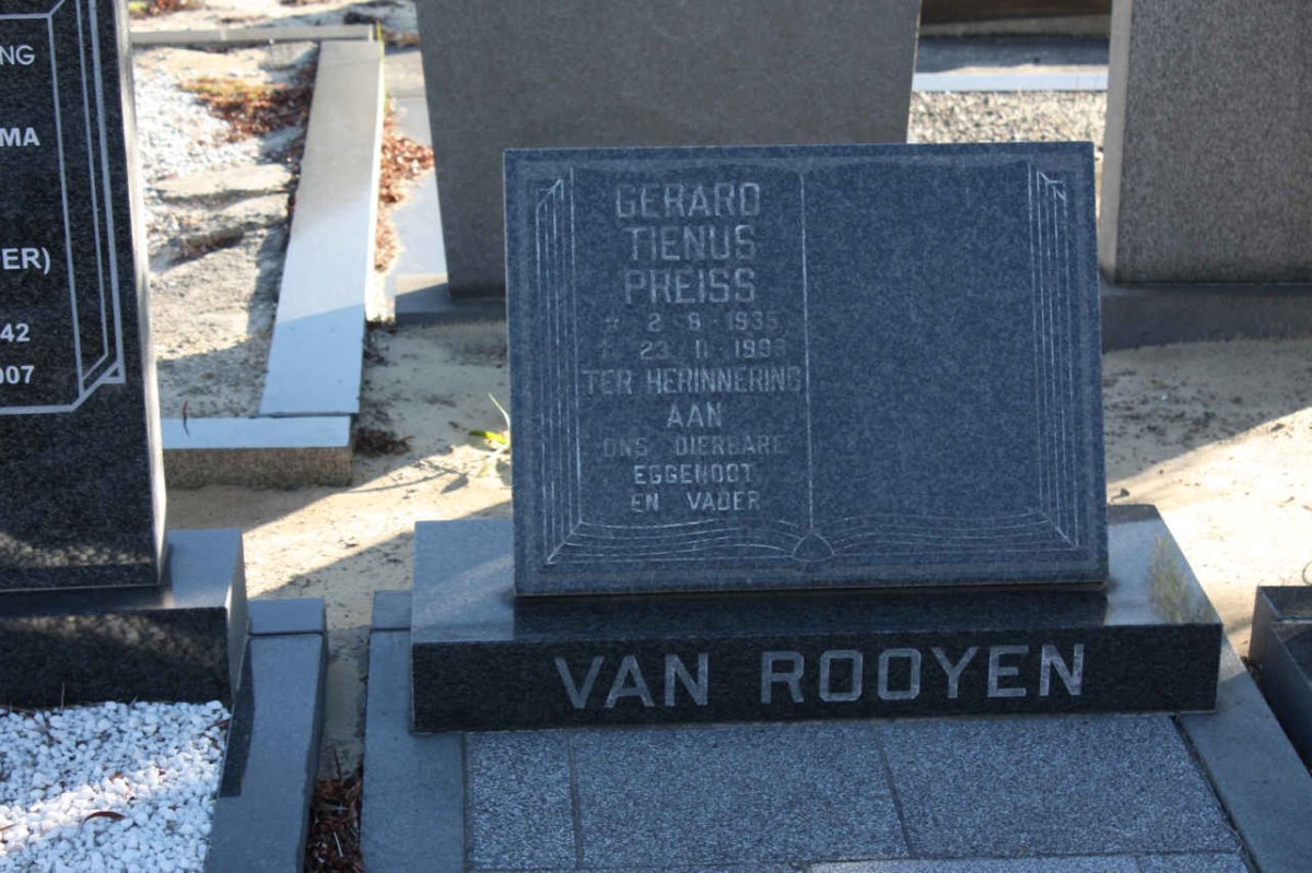 ROOYEN Gerard Tienus Preiss, van 1935-1993