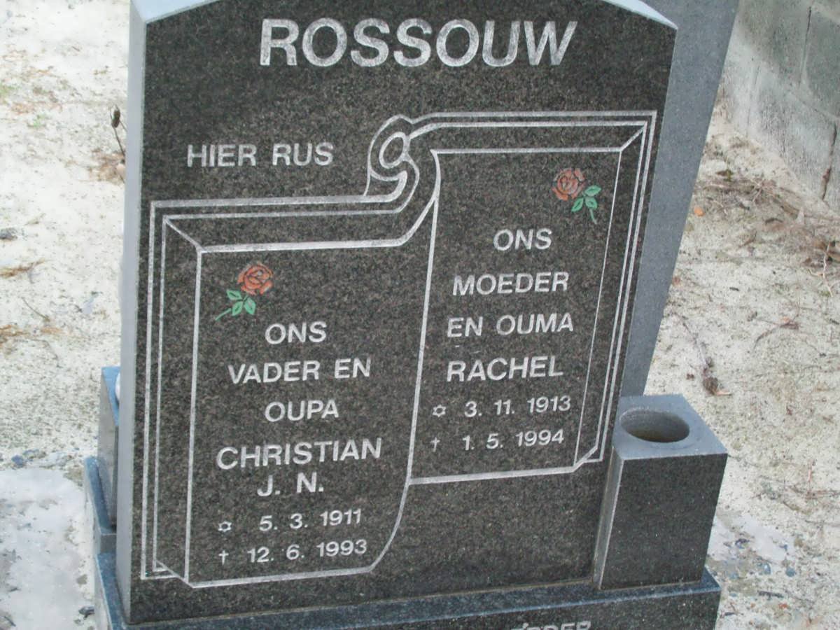 ROSSOUW Christian J.N. 1911-1993 &amp; Rachel 1913-1994