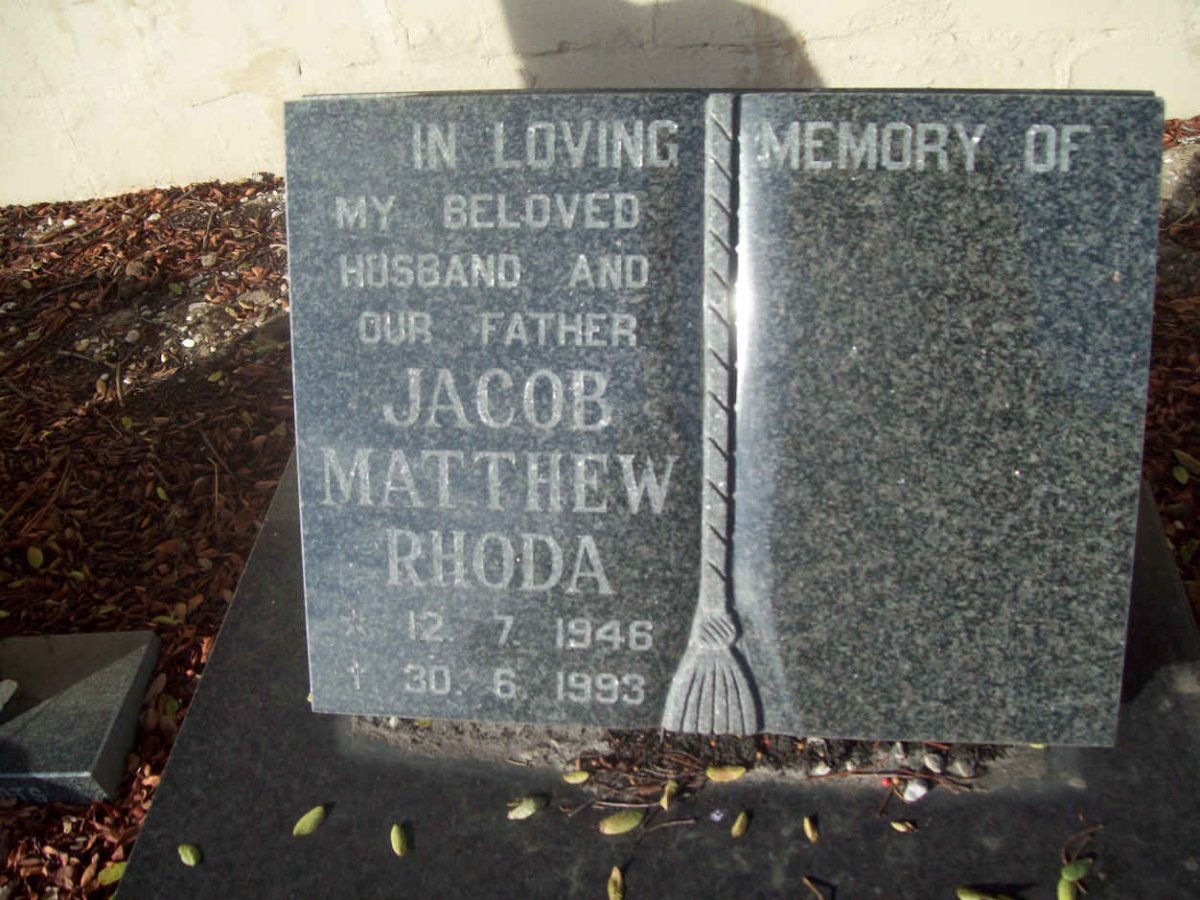 RHODA Jacob Matthew 1946-1993