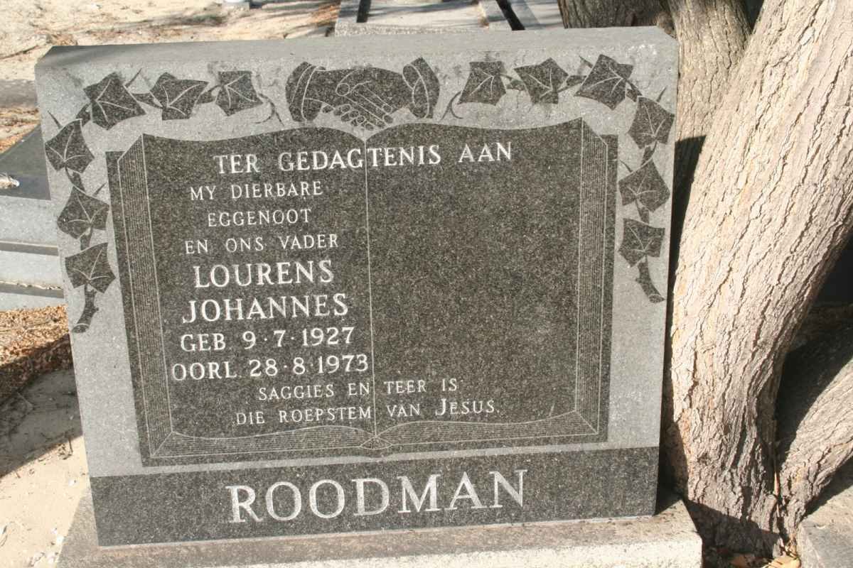 ROODMAN Lourens Johannes 1927-1973