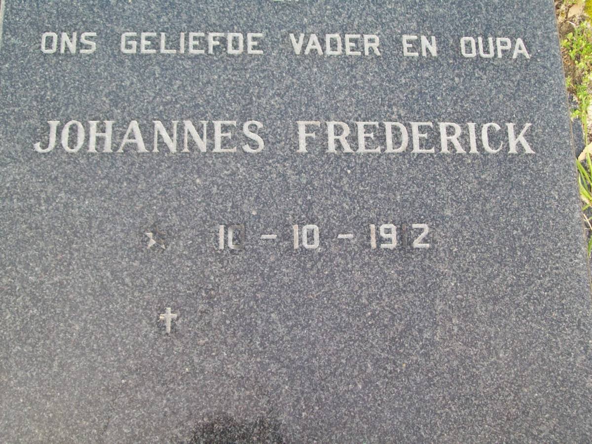 RENSBURG Johannes Frederick, Janse van 1912- &amp; Anna Wilhelmina LABUSCHAGNE 1915-1986