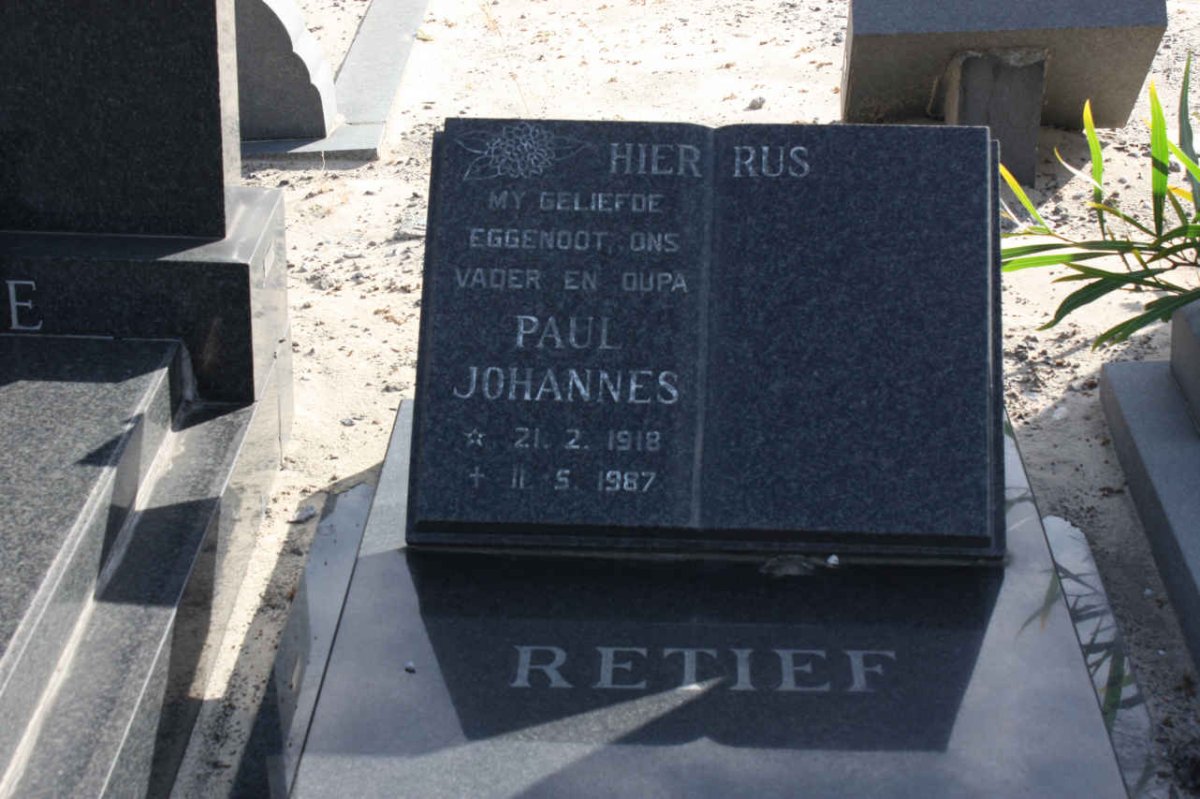 RETIEF Paul Johannes 1918-1987