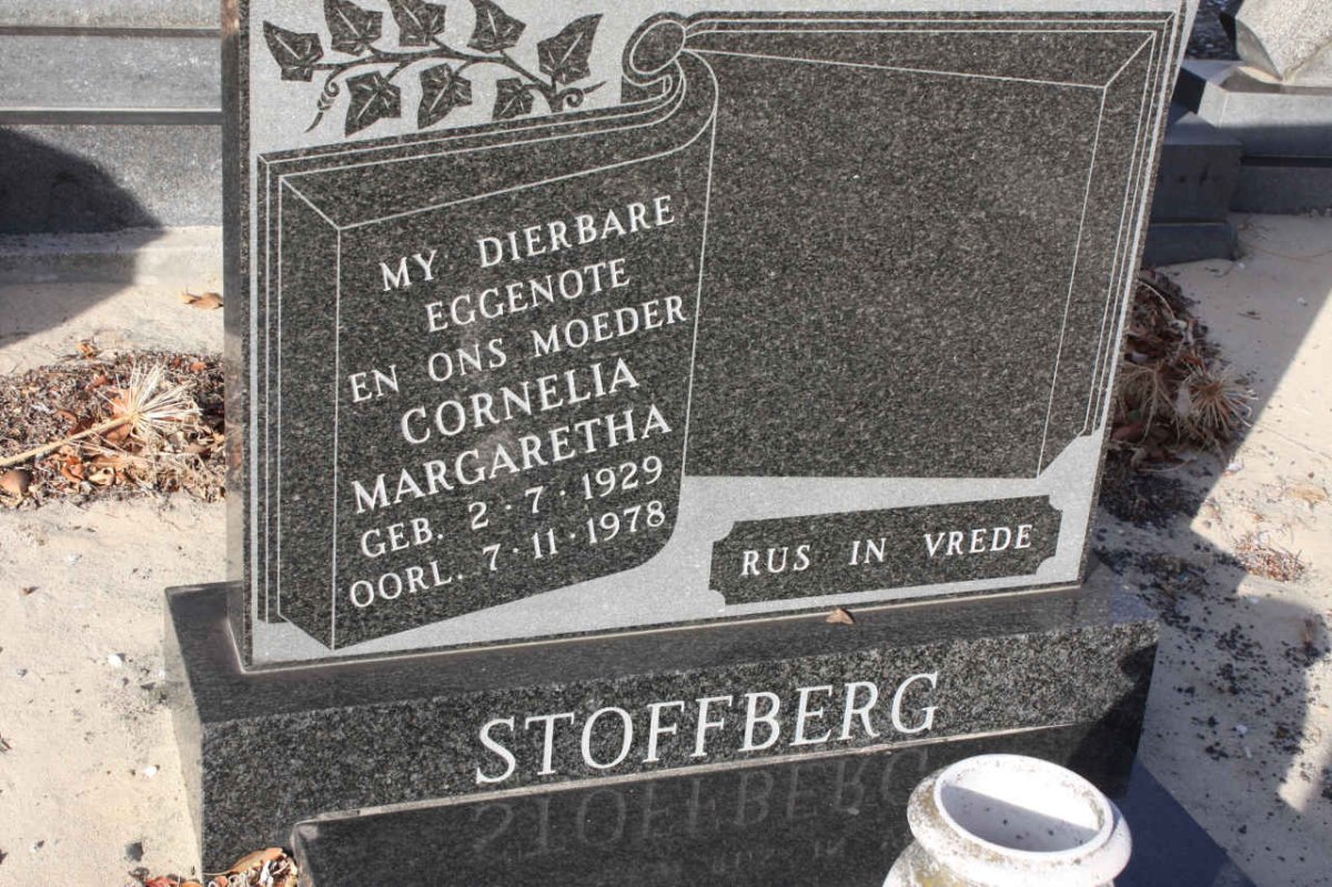 STOFFBERG Cornelia Margaretha 1929-1978