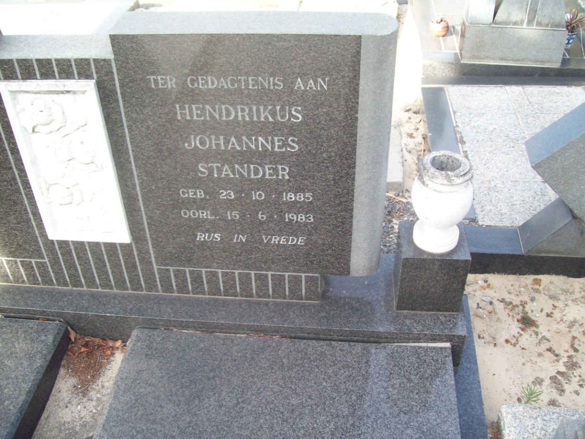 STANDER Hendrikus Johannes 1885-1983