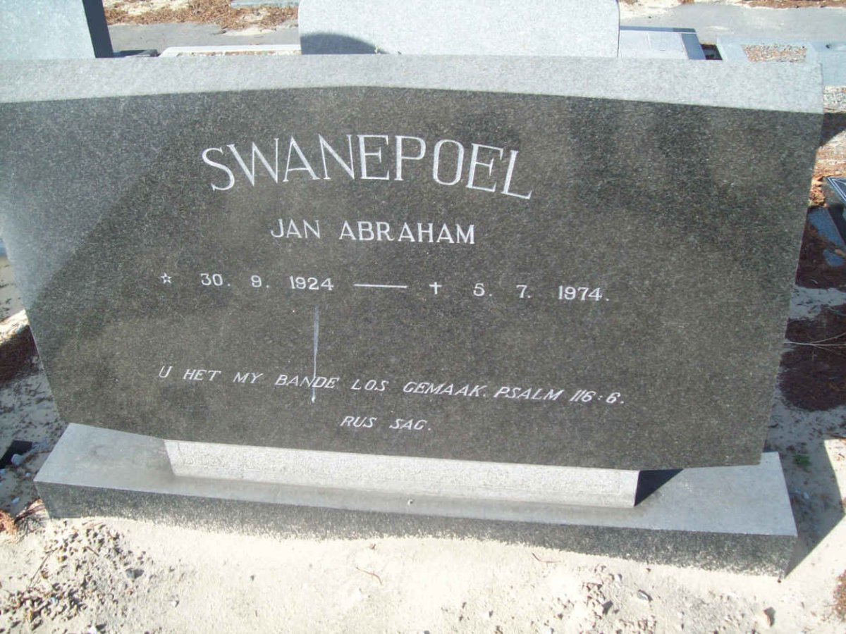SWANEPOEL Jan Abraham 1924-1974