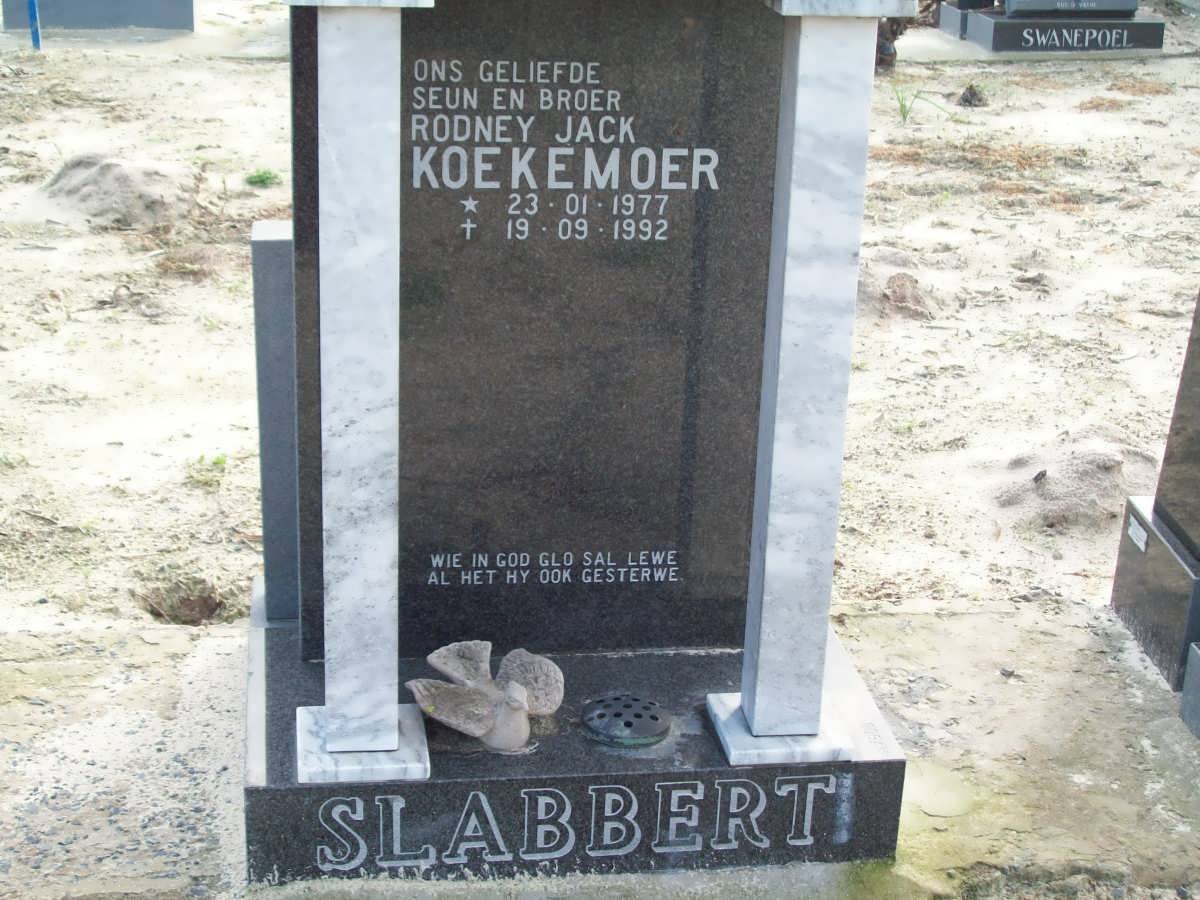 SLABBERT Rodney Jack Koekemoer 1977-1992