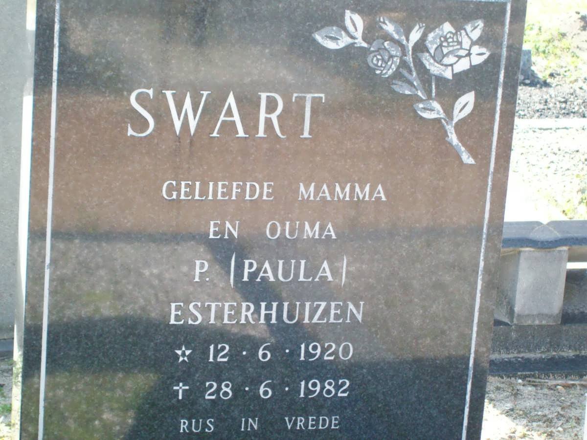 SWART P. nee ESTERHUIZEN 1920-1982