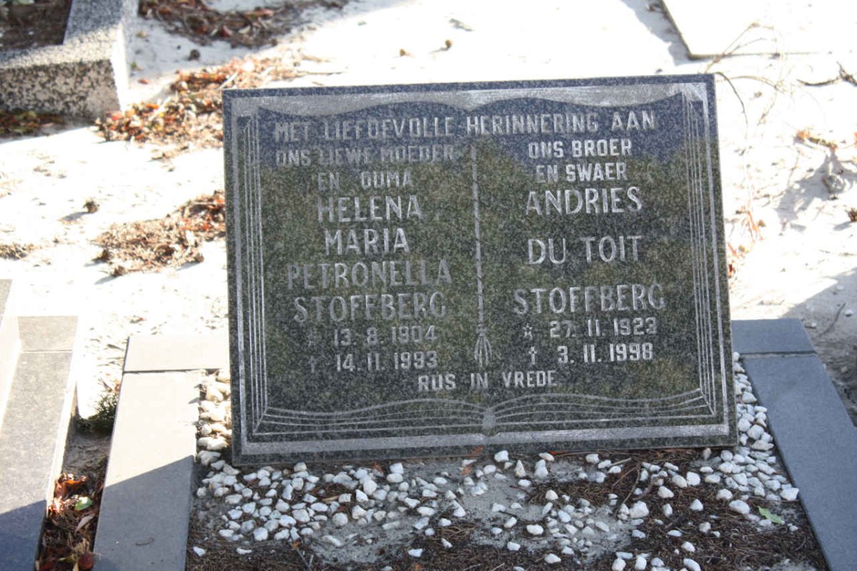 STOFFBERG Helena Maria Petronella 1904-1993 :: STOFFBERG Andries  Du Toit 1923-1998