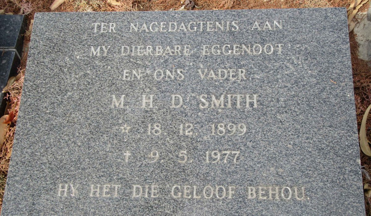 SMITH M.H.D. 1899-1977