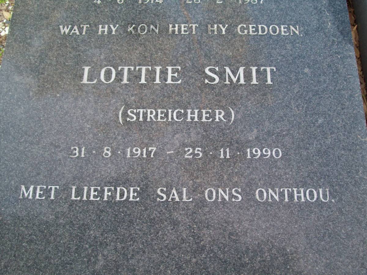SMIT Lottie nee STREICHER 1917-1990