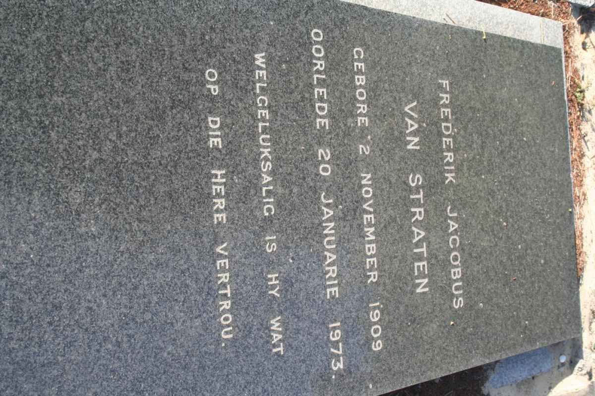 STRATEN Frederik Jacobus, van 1909-1973