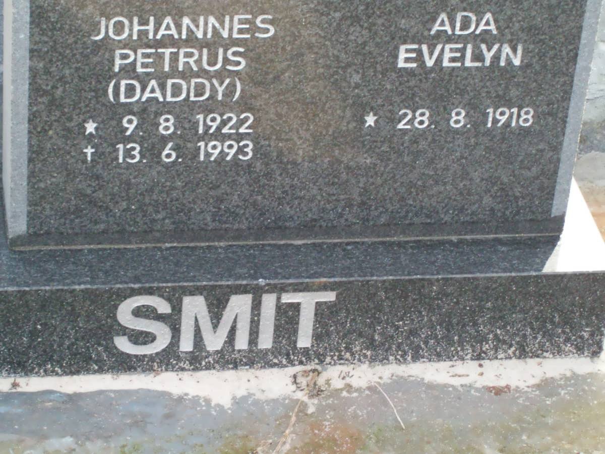 SMIT Johannes Petrus 1922-1993 &amp; Ada Evelyn 1918-