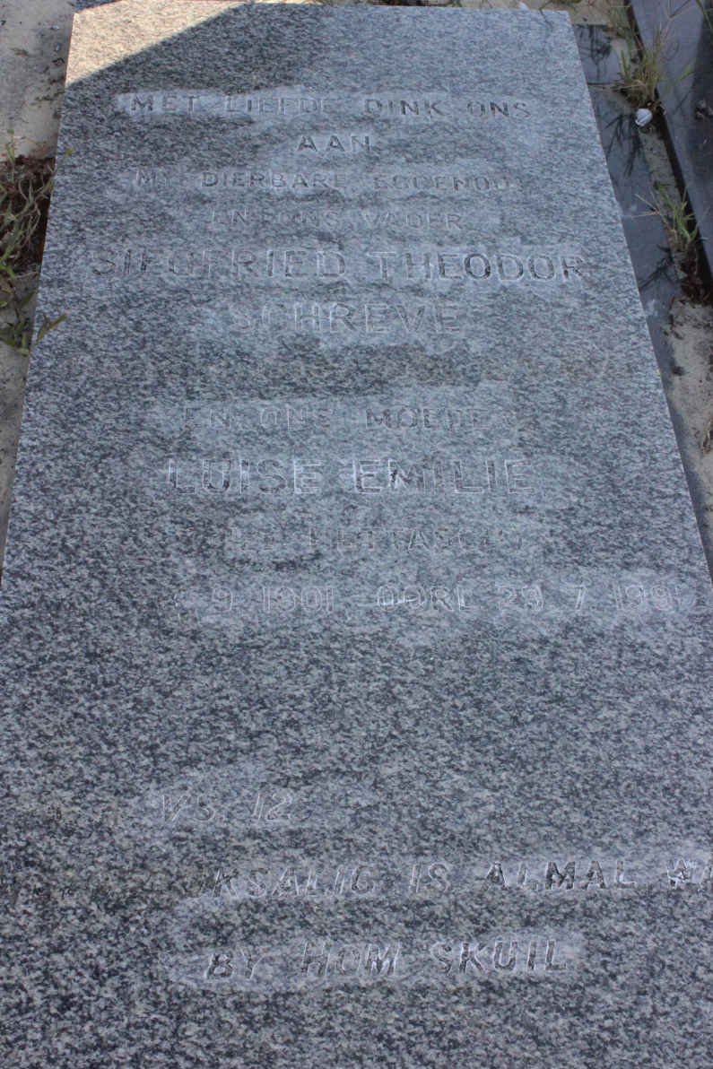 SCHREVE Siegfried Theodor &amp; Luise Emilie 1901-1991