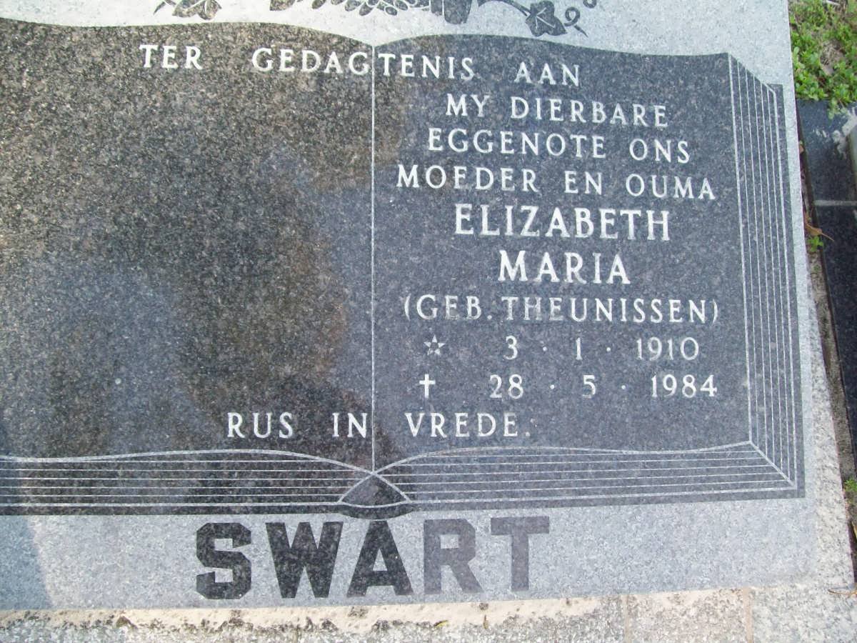 SWART Elizabeth Maria nee THEUNISSEN 1910-1984