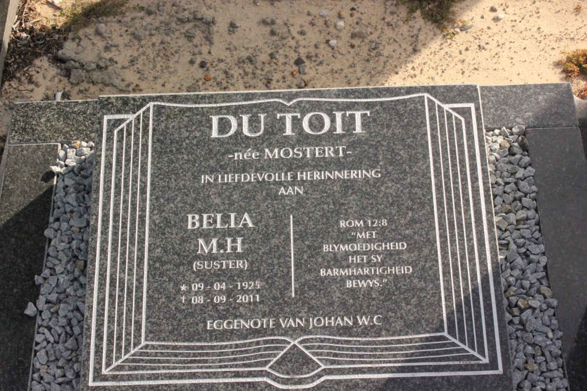 TOIT Belia M.H., cu nee MOSTERT 1925-2001