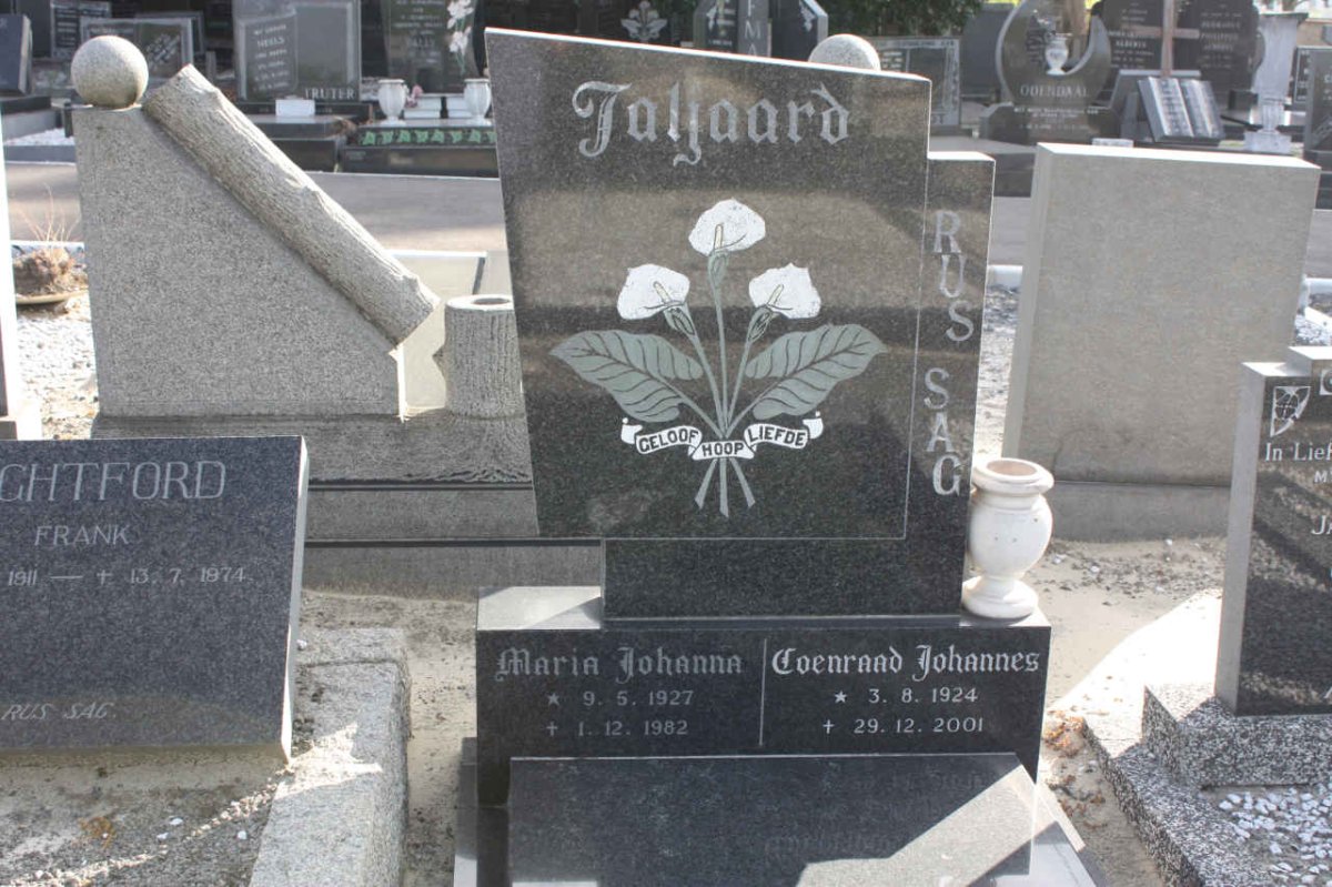 TALJAARD Coenraad Johannes 1926-2001 &amp; Maria Johanna 1927-1982
