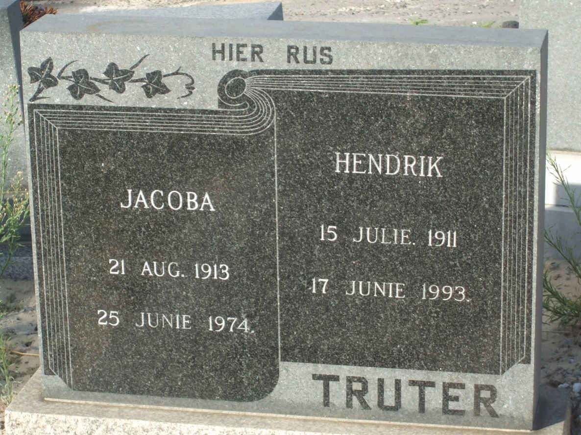 TRUTER Hendrik 1911-1993 &amp; Jacoba 1913-1974