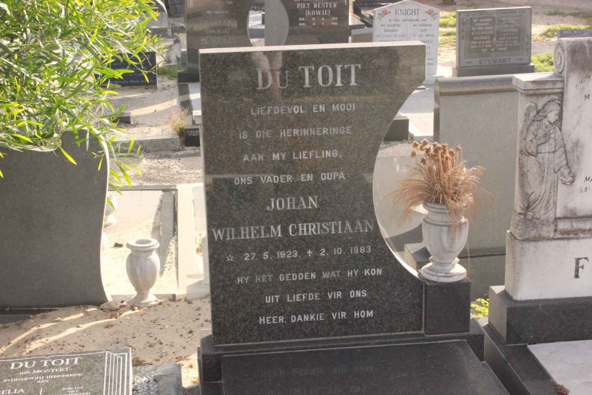 TOIT Johan Wilhelm Christiaan, du 1923-1983