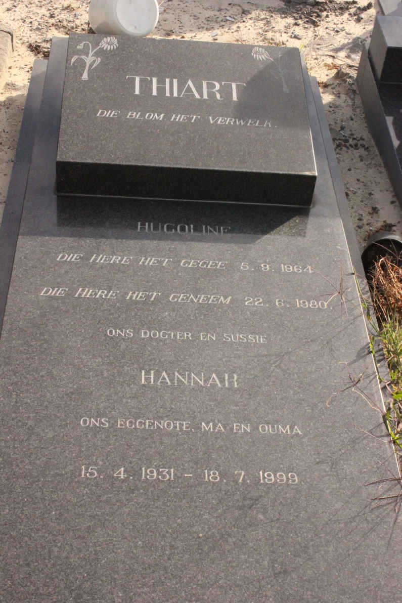 THIART Hannah 1931-1999 :: THIART Hugoline 1964-1980