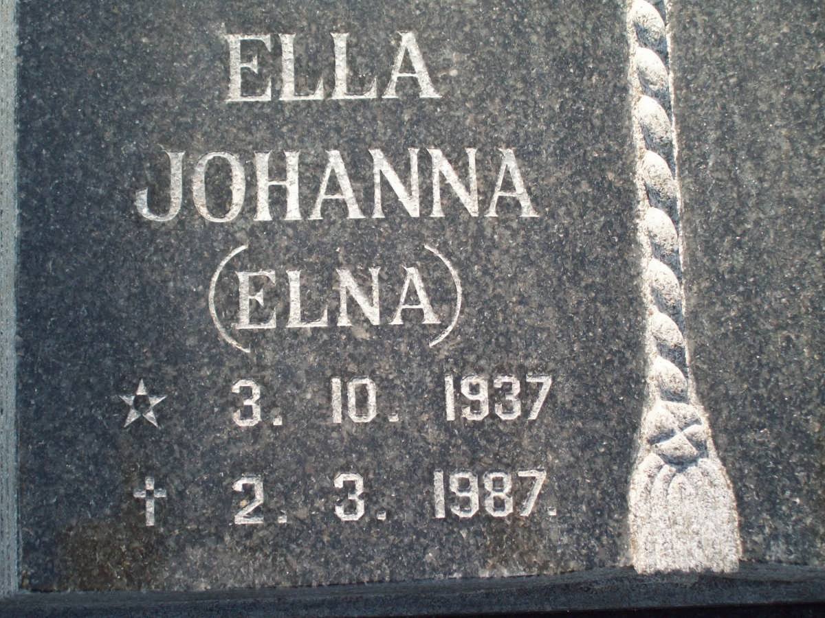TERBLANCHE Ella Johanna 1937-1987