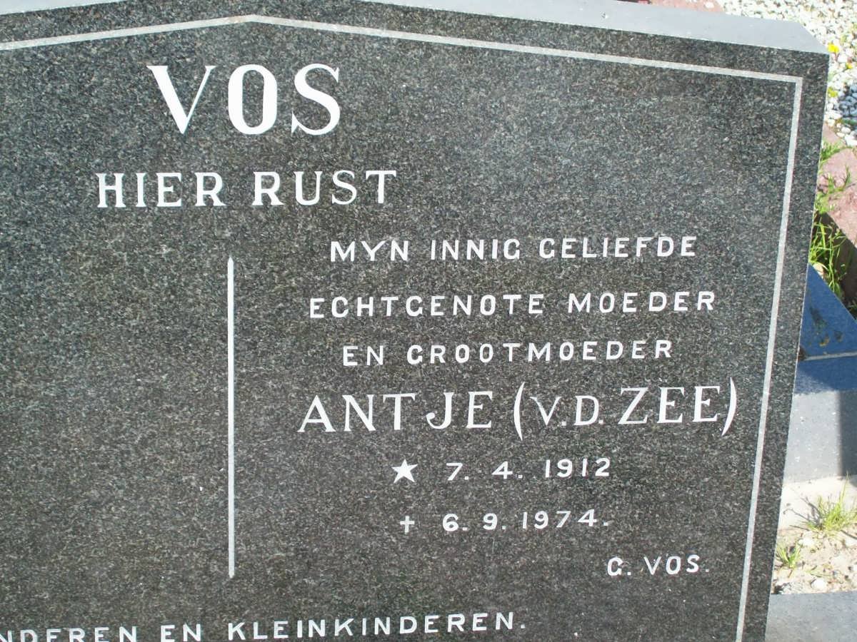 VOS Antje nee V.D. ZEE 1912-1974