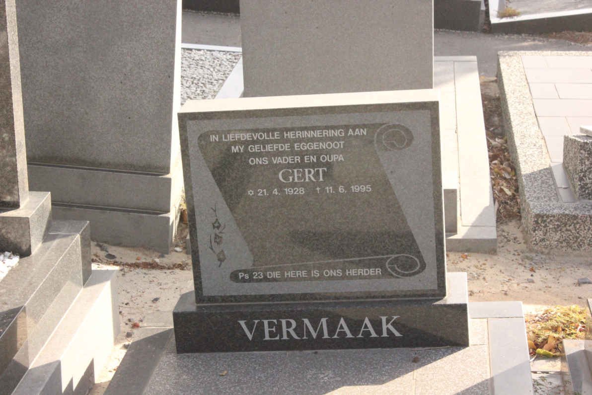 VERMAAK Gert 1928-1995