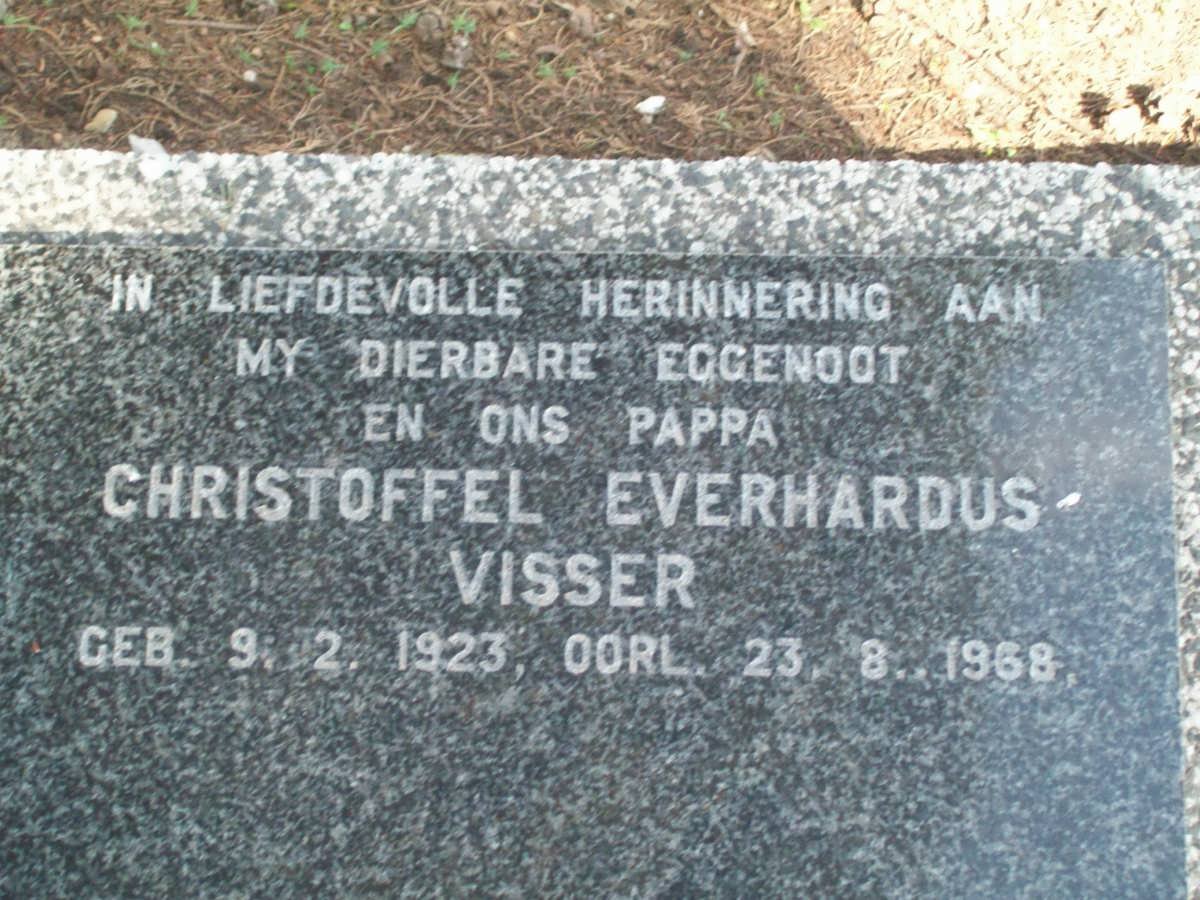 VISSER Christoffel Everhardus 1923-1968