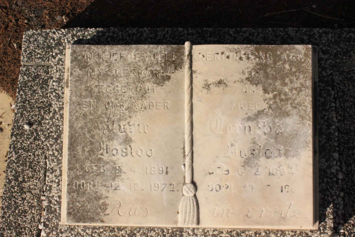 VOSLOO Jurie 1891-1972 &amp; Cornelia 1894-1981