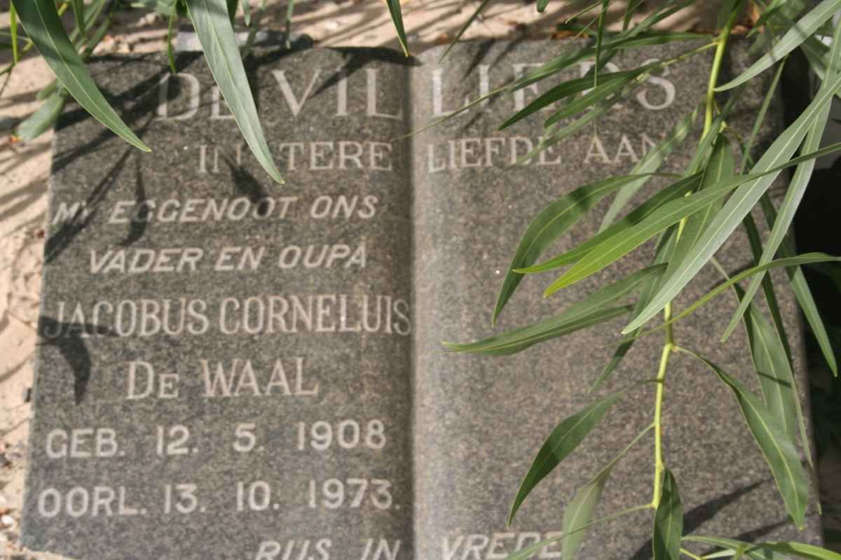 VILLIERS Jacobus Cornelius De Waal, de 1908-1973