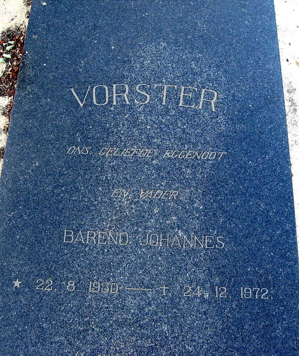 VORSTER Barend Johannes 1930-1972