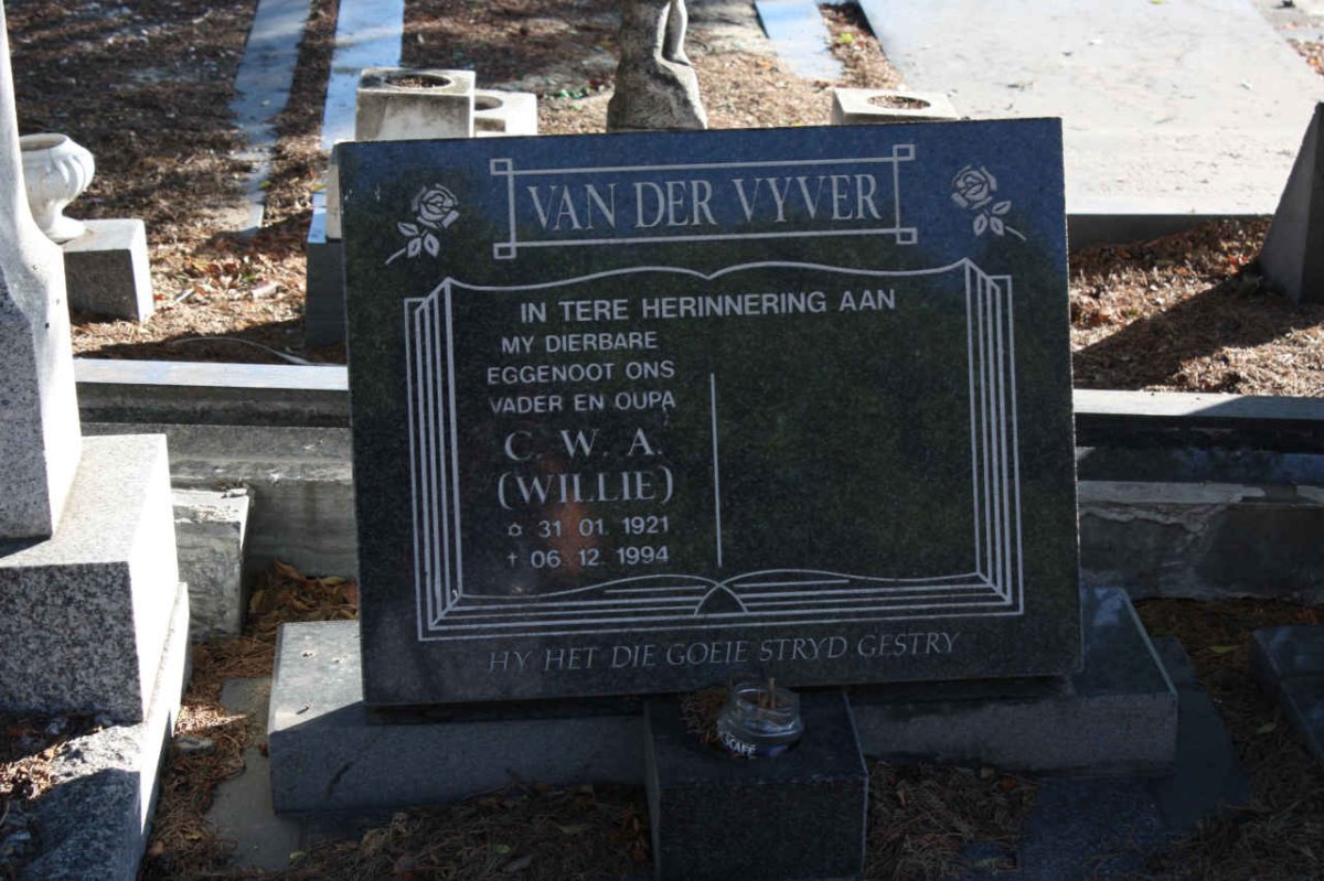 VYVER C.W.A., van der 1921-1994