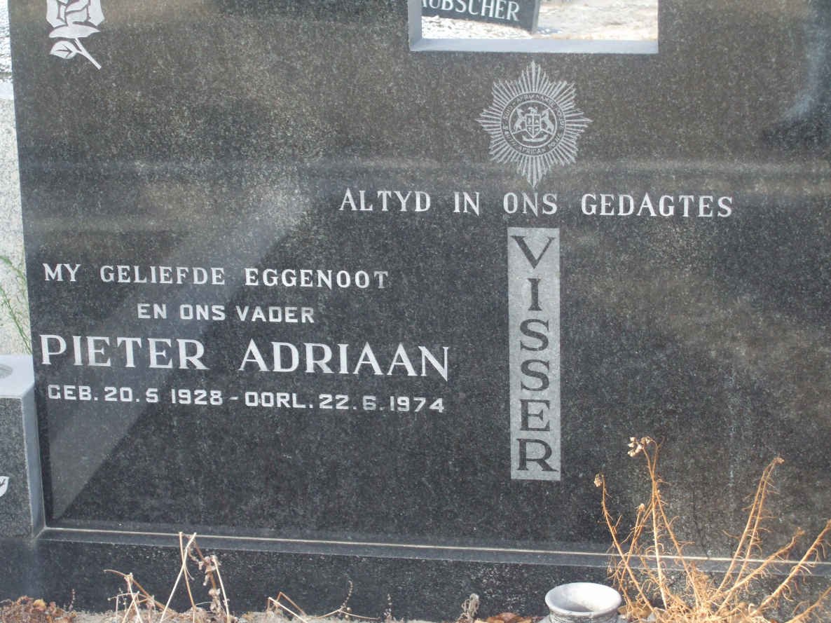 VISSER Pieter Adriaan 1928-1974