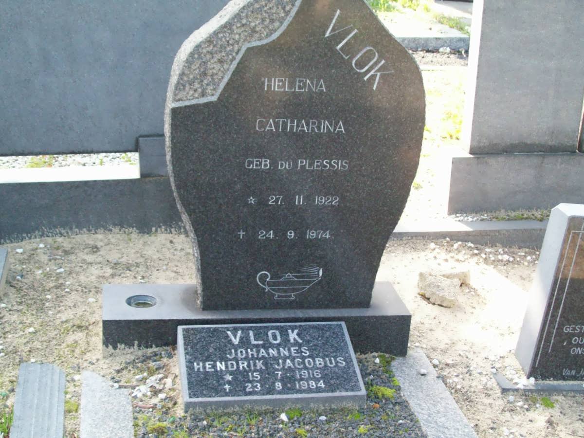 VLOK Johannes Hendrik Jacobus 1916-1984 :: VLOK Helena Catharina nee DU PLESSIS 1922-1974