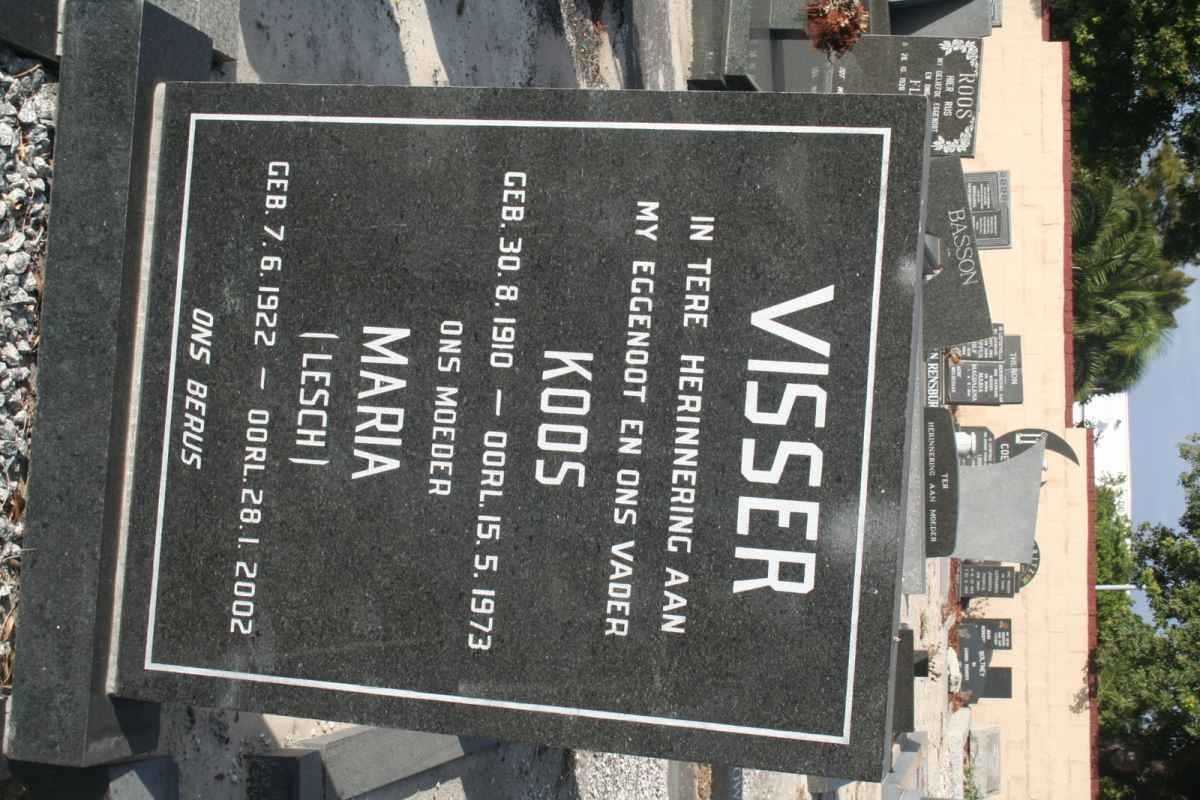 VISSER Koos 1910-1973 &amp; Maria LESCH 1922-2002