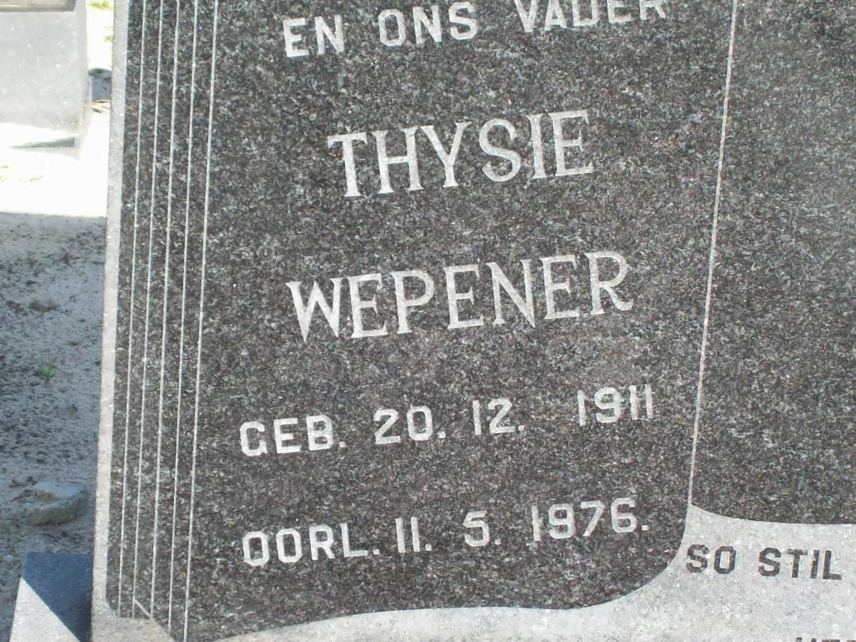 WEPENER Thysie 1911-1976