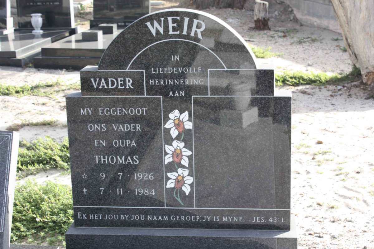 WEIR Thomas 1926-1984