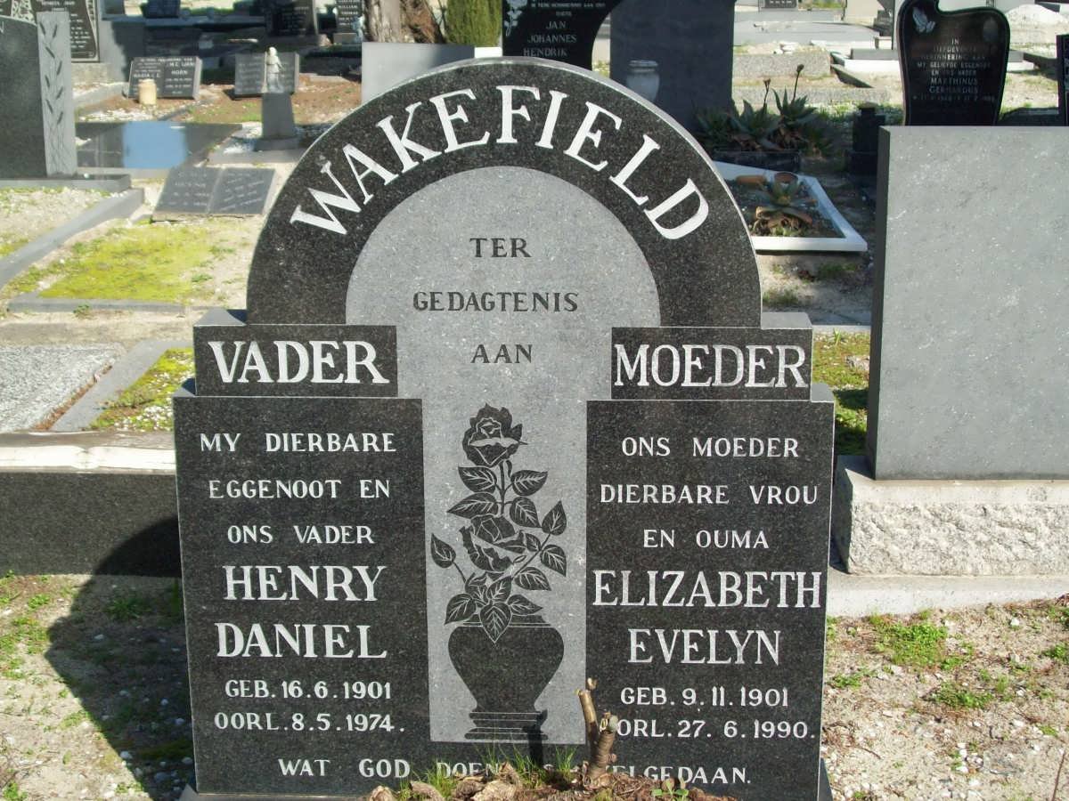 WAKEFIELD Henry Daniel 1901-1974 &amp; Elizabeth Evelyn 1901-1990
