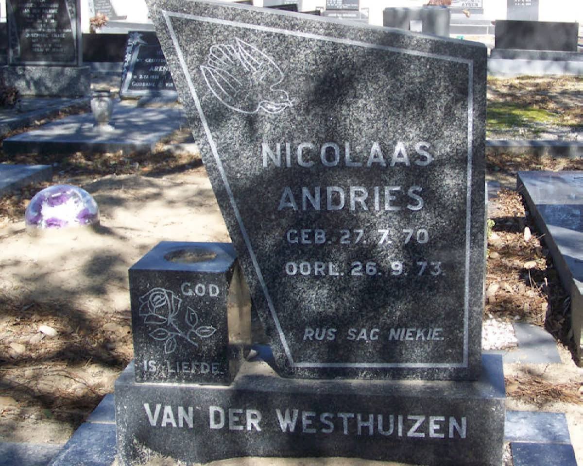 WESTHUIZEN Nicolaas Andries, van der 1970-1973